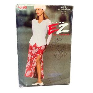 Vintage Vogue Ultra EZ Skirt Vest Pattern 8620 Size 6-10 uncut